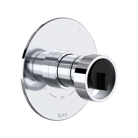 Eclissi™ 1/2" Therm & Pressure Balance Trim with 5 Functions (Shared) Polished Chrome/Matte Black