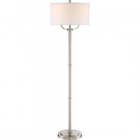 Quoizel Vivid Collection Broadway Brushed Nickel Floor Lamp