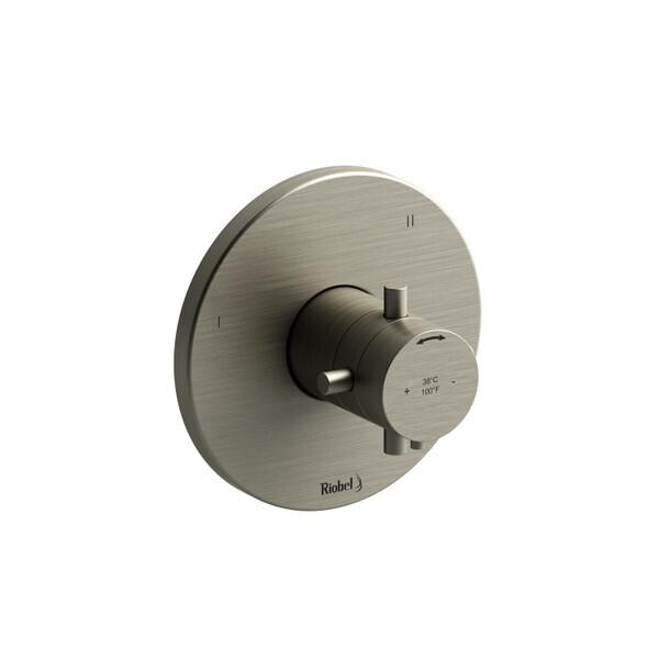 Pallace™ 1/2" Therm & Pressure Balance Trim with 3 Functions (No Share) Brushed Nickel
