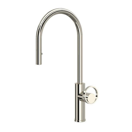 Eclissi™ Pull-Down Kitchen Faucet With C-Spout - Less Handle Polished Nickel