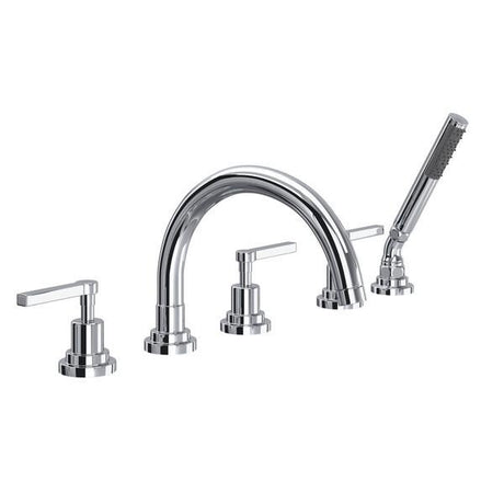 Lombardia® 5-Hole Deck Mount Tub Filler With C-Spout Polished Chrome