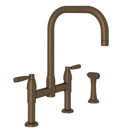 Holborn™ Bridge Kitchen Faucet With U-Spout and Side Spray English Bronze