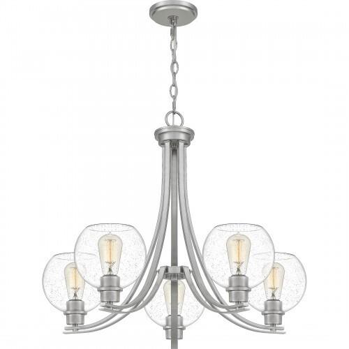 Quoizel Pruitt Chandelier In Brushed Nickel