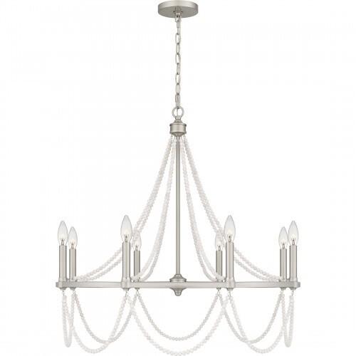 Quoizel Brigitta Chandelier In Brushed Nickel