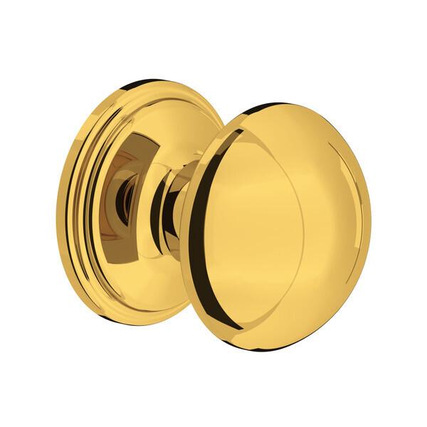 Large Button Drawer Pull Knobs - Set of 5 Unlacquered Brass