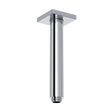 7" Reach Ceiling Mount Shower Arm With Square Escutcheon Polished Chrome