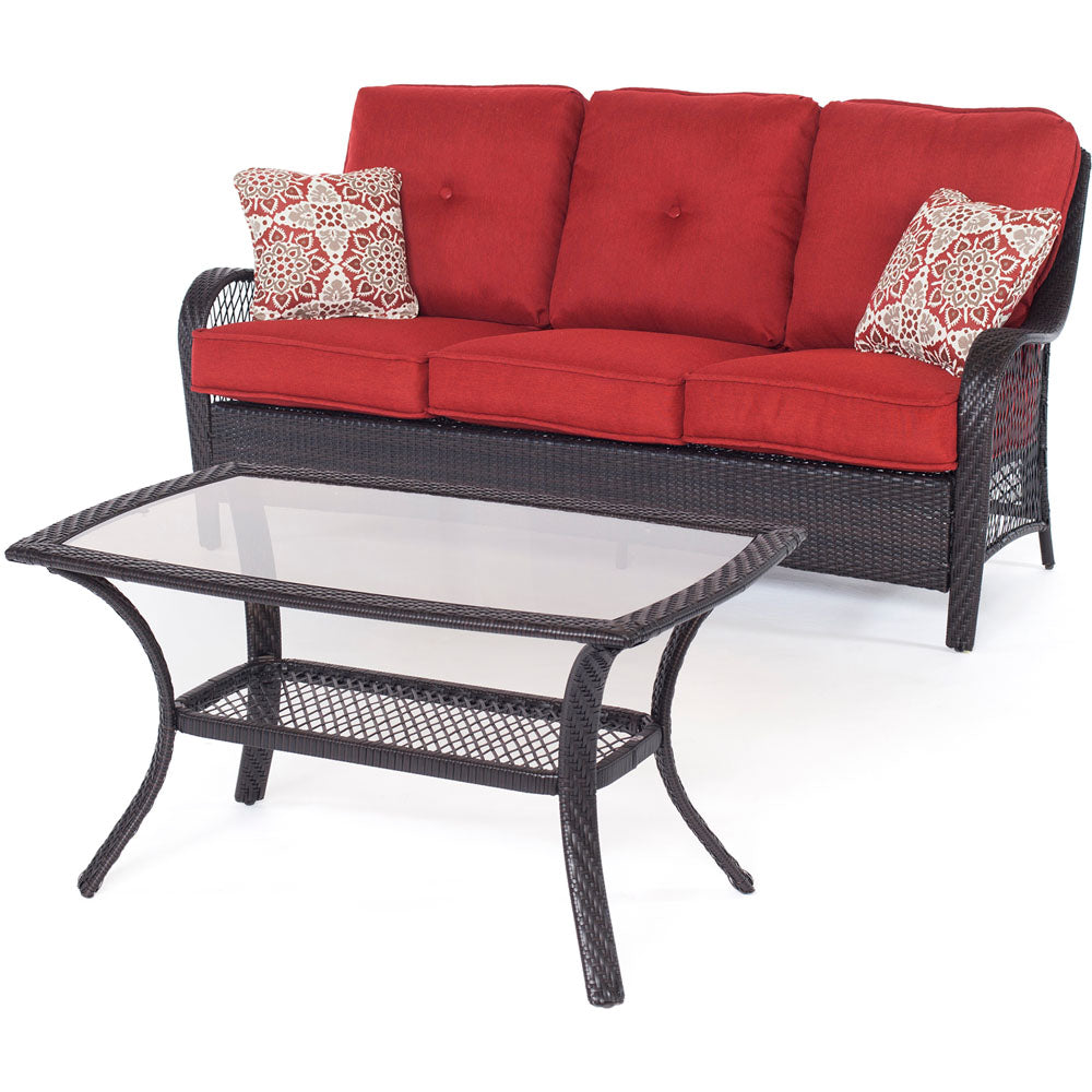 Hanover ORLEANS2PC-B-BRY Orleans2pc Seating Set: Sofa and Coffee Table