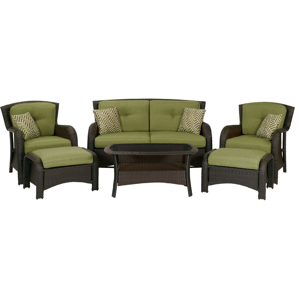 Hanover STRATHMERE6PC Strathmere 6-pc Deep Seating Set w/Cushions, Coffee Table